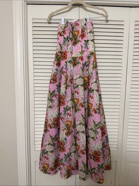 Women's Pink Floral A-Line Dress